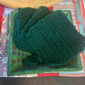 4 pc hand crocheted coasters